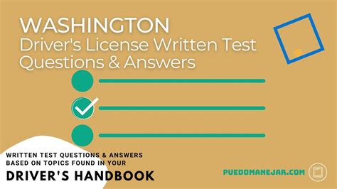 is the washington state knowledge test hard|washington state written test questions.